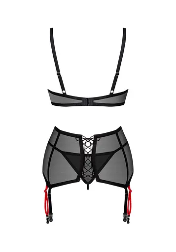 Комплект білизни Obsessive Glandez 3-предмети XL/2XL (чорний) - фото 12