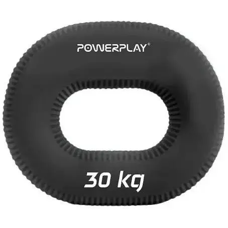 Еспандер кістьовий PowerPlay силіконовий PP-4336 Hand Grip Hard 30 кг Чорний (PP_4336_Black_30kg) - фото 1