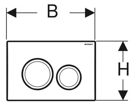 Клавіша змиву Geberit Delta20 хром глянсовий 115.127.21.1 - фото 3