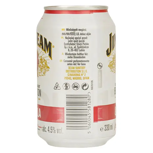 Напиток слабоалкогольный Jim Beam Bourbon&Cola, 6%, 0,33 л - фото 3