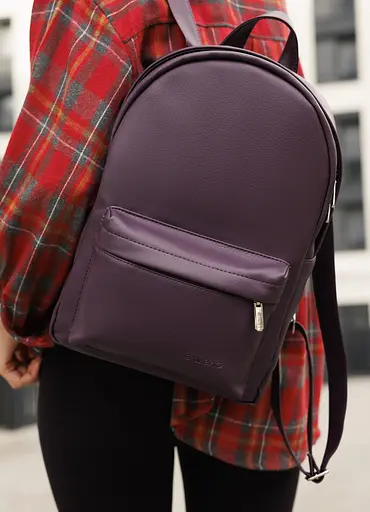 Женский рюкзак Sambag Brix Classic бархатный 35 х 25 х 12 см (14511022) - фото 2