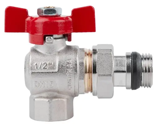 Кран кульовий Icma FAR. ROSSA 1/2" кутовий №362 (87362AD11) - фото 2