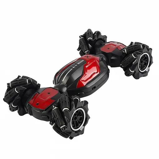 Радиоуправляемая дрифт-машина-перевертыш M 765-23 H-02, аккумулятор 3.7V, пульт 2.4GHz, роликовые колеса, с подсветкой, Красная