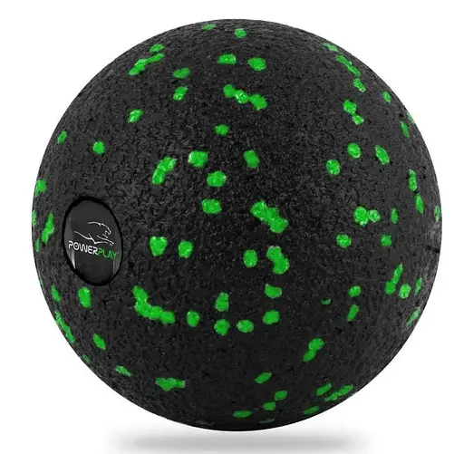 Набір для масажу та йоги PowerPlay PP_4094 EPP (Ролик 30*15 + 2-ва мячі) Green + гумка 5.5 кг (PP_4094_Green) - фото 3