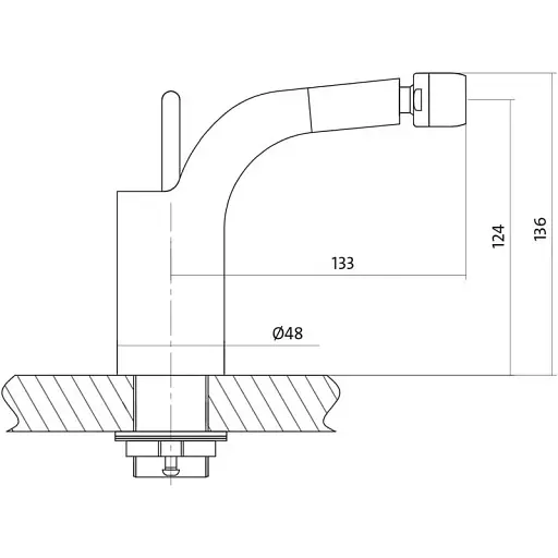 Змішувач для біде Cersanit Luvio S951-149 з донним клапаном Хром 30412 - фото 2