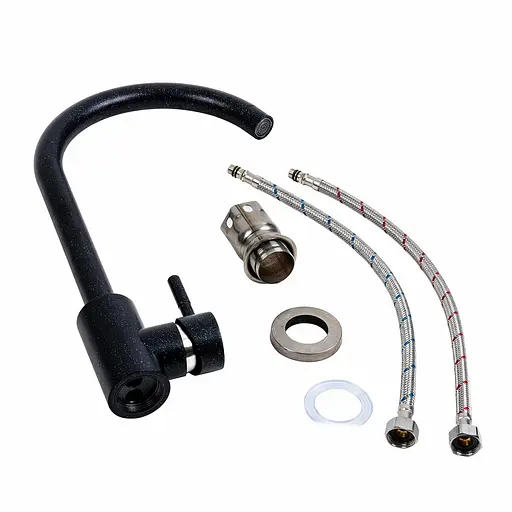 Змішувач для кухні Platinum 56 B NESP (3008 А) чорний металік Чорний - фото 2