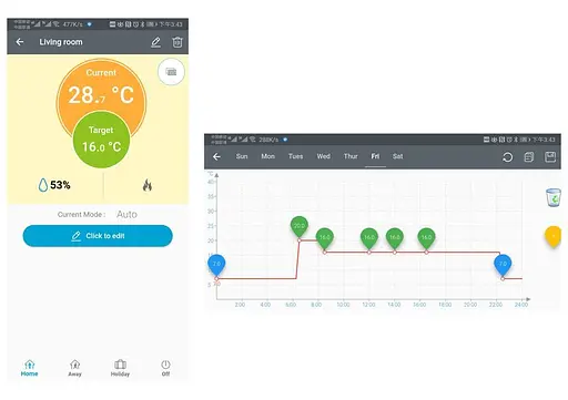 WiFi термостат для теплої підлоги - терморегулятор з LCD дисплеєм POER PTC26 (100428) - фото 2