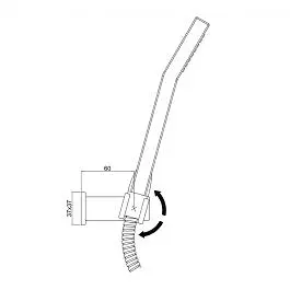 Змішувач для ванни Paffoni Elle із регульованим душовим гарнітуром black matt EL023NO, Чорний матовий - фото 6