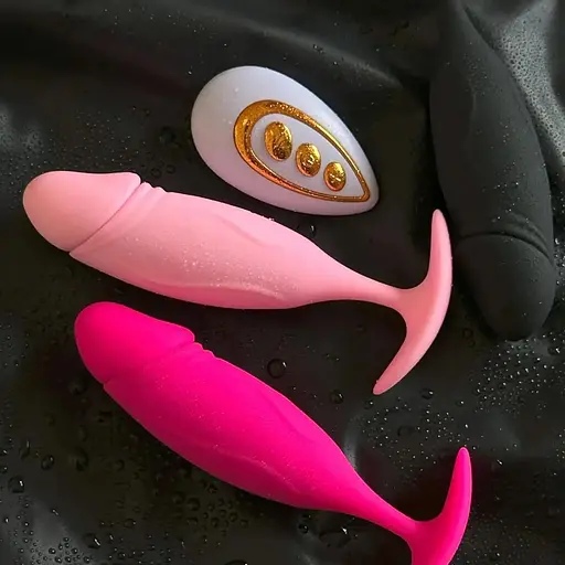 Масажер простати з пультом управління рожевий чорний, рожевий, фуксія - фото 1