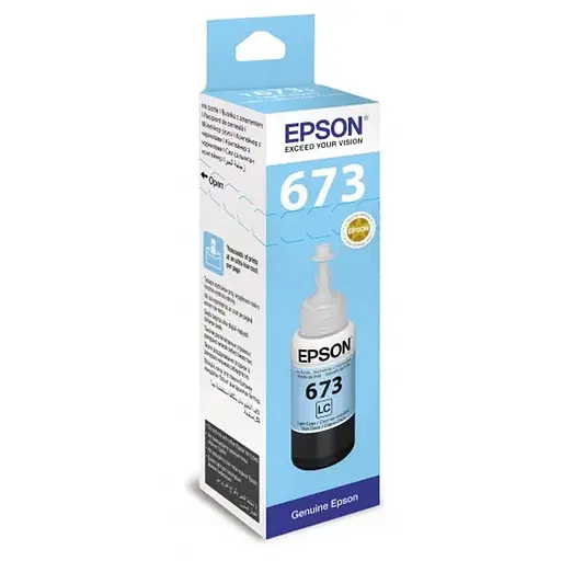 Чорнило Epson 673, Light Cyan, для L800/805/810/850/1800, 70 мл (C13T67354A)