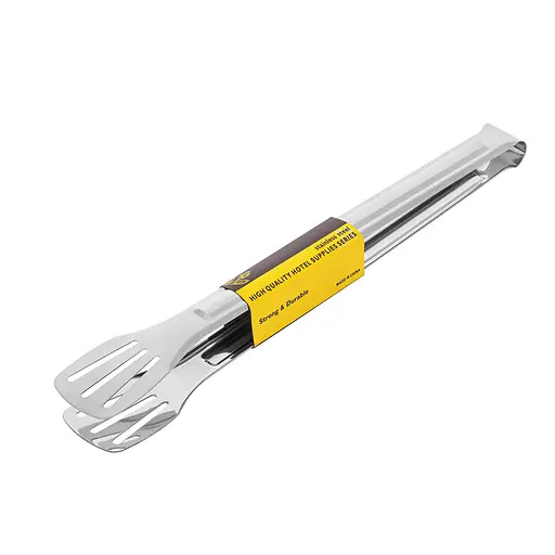 Щипці лопатки кухонні універсальні з нержавіючої сталі для грилю, м'яса, барбекю 33 см, Kitchen Master Сріблястий 85797 - фото 3