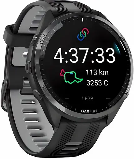 Смарт-часы Garmin Forerunner 965 Carbon Gray Titanium Bezel w. Blk Case and Blk/Powder Gray S. Band (010-02809-00) - фото 4