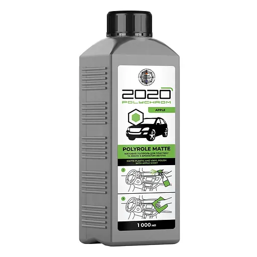 Матовый полироль для пластика и винила Polychrom 2020 Polyrole Matte с ароматом яблока 1 л