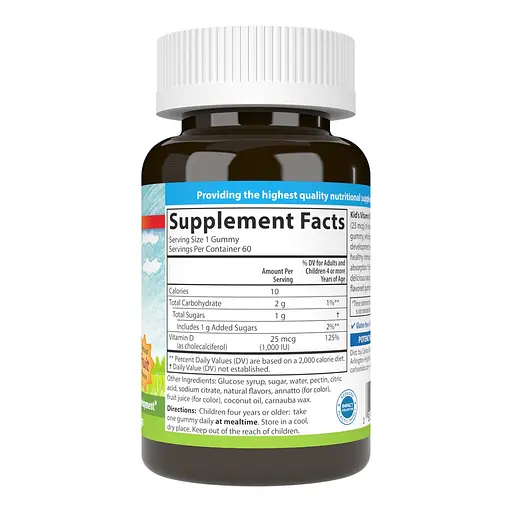 Дитячий вітамін D3 Carlson Labs Kid's Vitamin D3 Gummies, 60 желейок - Фрукти - фото 2