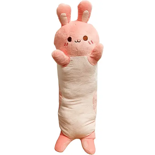 Мягкая игрушка антистресс Bambi Кот батон 70 см розовая