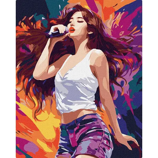 Картина по номерам "Волшебная певица" KHO8374 40х50 см