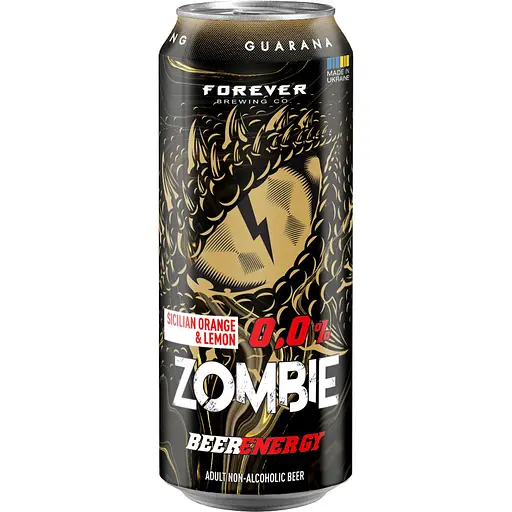 Пиво Forever Zombie безалкогольне світле нефільтроване 0.5% 0.5 л