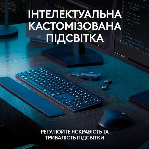 Комплект (клавіатура + миша) Logitech MX Keys S Combo USINTL Graphite (920-011614) - фото 8