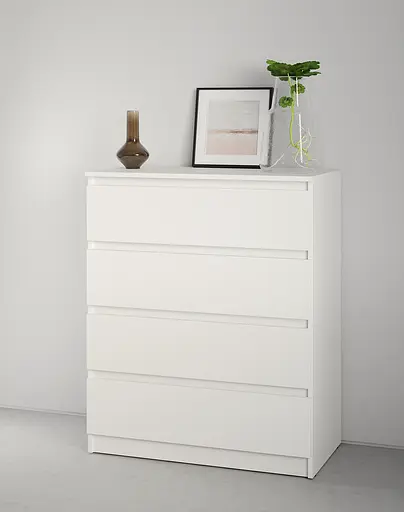 Комод в спальню MebelStar Нео 4Ш 80x43x98 см Аляска белый (MBS-1070)