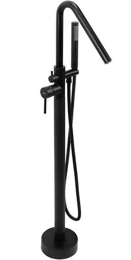 Смеситель для ванны Rea Aras black напольный REA-B2717 Черный матовый - фото 1