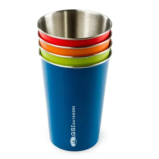 Комплект из 4-х стаканов GSI Outdoors Glacier Stainless Pint Set (1099-63248) - фото 2