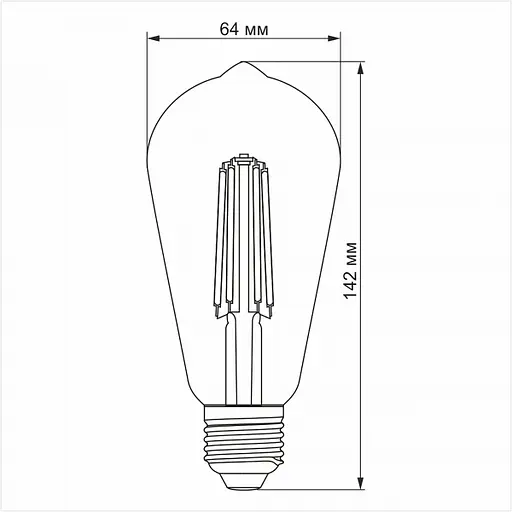 LED лампа VIDEX Filament ST64FD 6W E27 4100K дімерна - фото 4