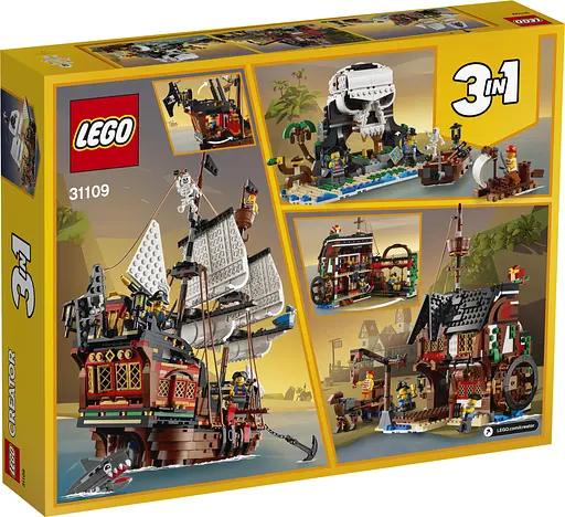 Уценка. Конструктор LEGO Конструктор LEGO Creator 3 v 1 Пиратский корабль 1264 деталей (31109) - фото 2