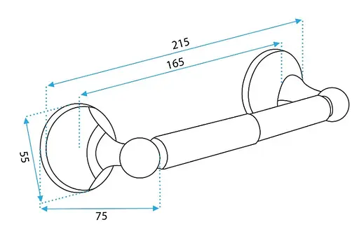 Тримач для туалетного паперу Rea 332869 brushed gold REA-06920 Золотий - фото 6