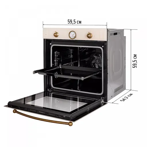 Духова шафа електрична Perfelli Vintage 6A8N Beige - фото 11