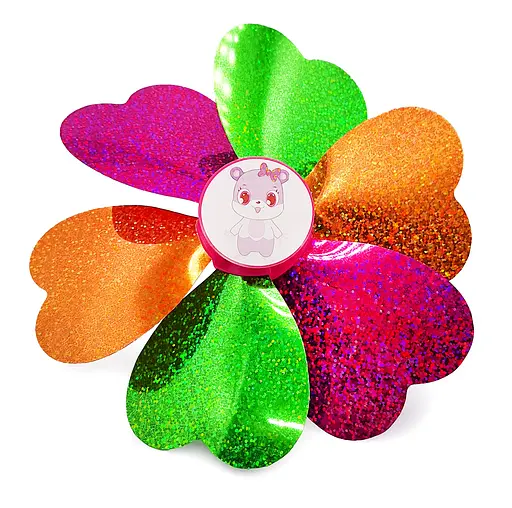 Вітрячок дитячий з кріпленням на кермо самоката / велосипеда рожевий (G00010451) - фото 1