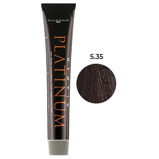 Професійна крем-фарба для волосся Hipertin Platinum 5.35 світлий шатен золотисто-червоний 60 мл - фото 1