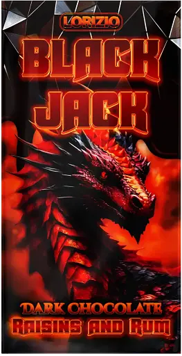 Шоколад Lorizio чорний з родзинками та ромом "BLACK JACK" 100 г - фото 1