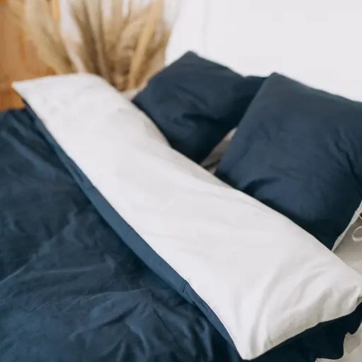 Комплект постельного белья сатин 100% хлопок темно-синий Sea Breeze - двуспальный - фото 1