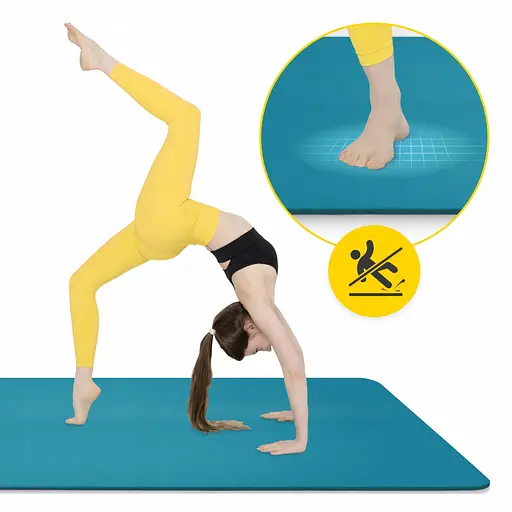 Коврик (мат) спортивный 4FIZJO NBR 190 x 100 x 1.5 см для йоги и фитнеса Sea Green (P-5905973407137) - фото 9