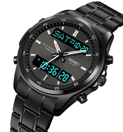 Наручний годинник чоловічий Skmei 2049 Black Black, 2049BKBK (18421) - фото 6
