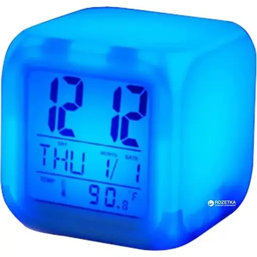 Годинник будильник хамелеон із термометром MoodiCare