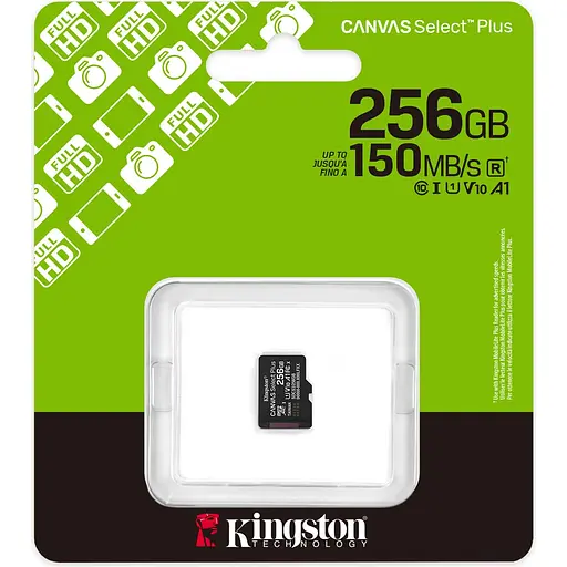 Карта памяти Kingston microSDXC Canvas Select Plus 256Gb Class 10 UHS-I U3 А1 V30 SDCS3/256GBSP [145077] - фото 3