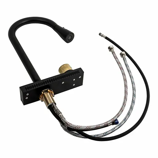 Змішувач для кухні з висувним виливом Platinum Водоспад ZS86 чорний - фото 2