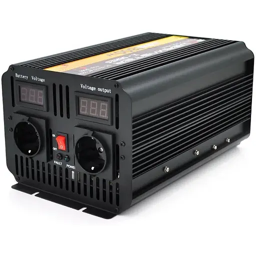 Інвертор напруги Powermaster, 24V/220V, 1800W з модифікованою синусоїдою, 2 Shuko, клеми