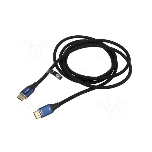 Кабель Vention Cotton Braided HDMI-A Male to Male HD v2.1 Cable 8K 5M Blue Aluminum Alloy Type (ALGLJ) - фото 5