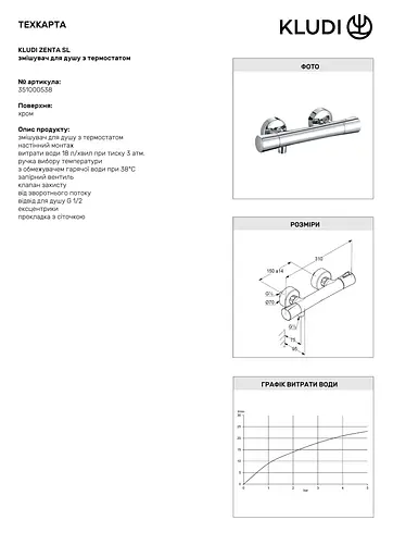 Термостат для душа Kludi Zenta 351000538 - фото 3
