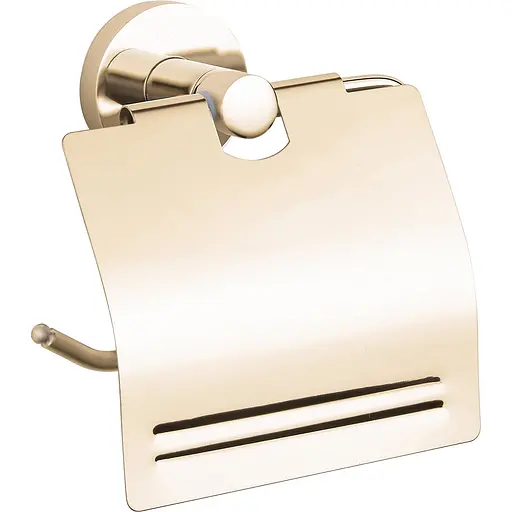 Тримач туалетного паперу з кришкою VBI Venus brushed gold VBI-040013BG Золотий - фото 1