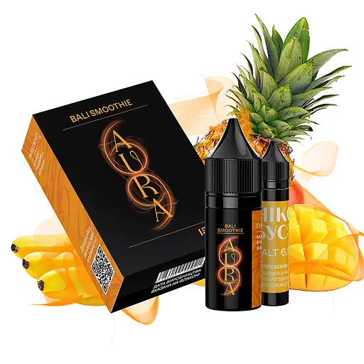 Набор компонентов для самозамеса солевой заправки AURA 69 15 мл Bali Smoothie Тропические фрукты, 0-69 мг (17250)