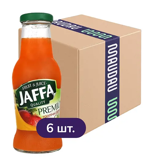 Упаковка нектару Jaffa Мультифруктовий 1.5 л (250 мл х 6 шт.)