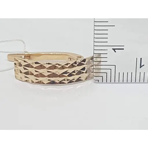 Золоті сережки Імперія золота з алмазною гранню. СБ638(А)И - фото 5