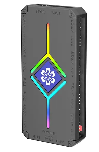 Контролер Coolmoon PWM ARGB controller (H9 BLACK) BLACK - фото 7