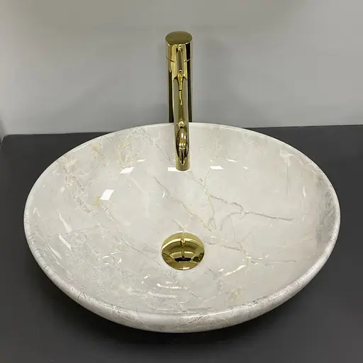 Умивальник VBI Parma light stone glossy накладний VBI-011026, Мармур - фото 1