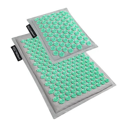 Коврик акупунктурный 4FIZJO Eco Mat Аппликатор Кузнецова с подушкой 68 x 42 см Grey/Mint 4FJ0230 (P-5907739312181) - фото 6