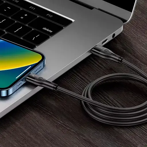 Кабель Proove Soft Silicone USB-C to USB-C 60W 1m Black (CCSO60002201) [130635] - фото 7