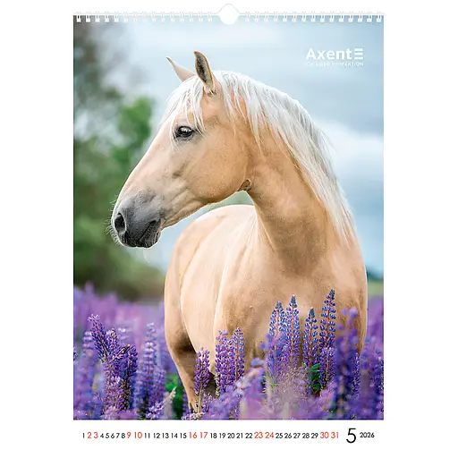 Календар настінний Axent А3 Horses 2026 рік (8804-26-3-A) - фото 6
